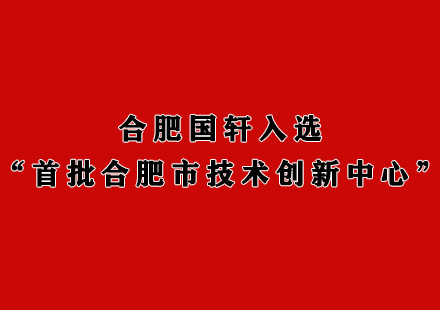 合肥游艇会入选“首批合肥市技术创新中心”