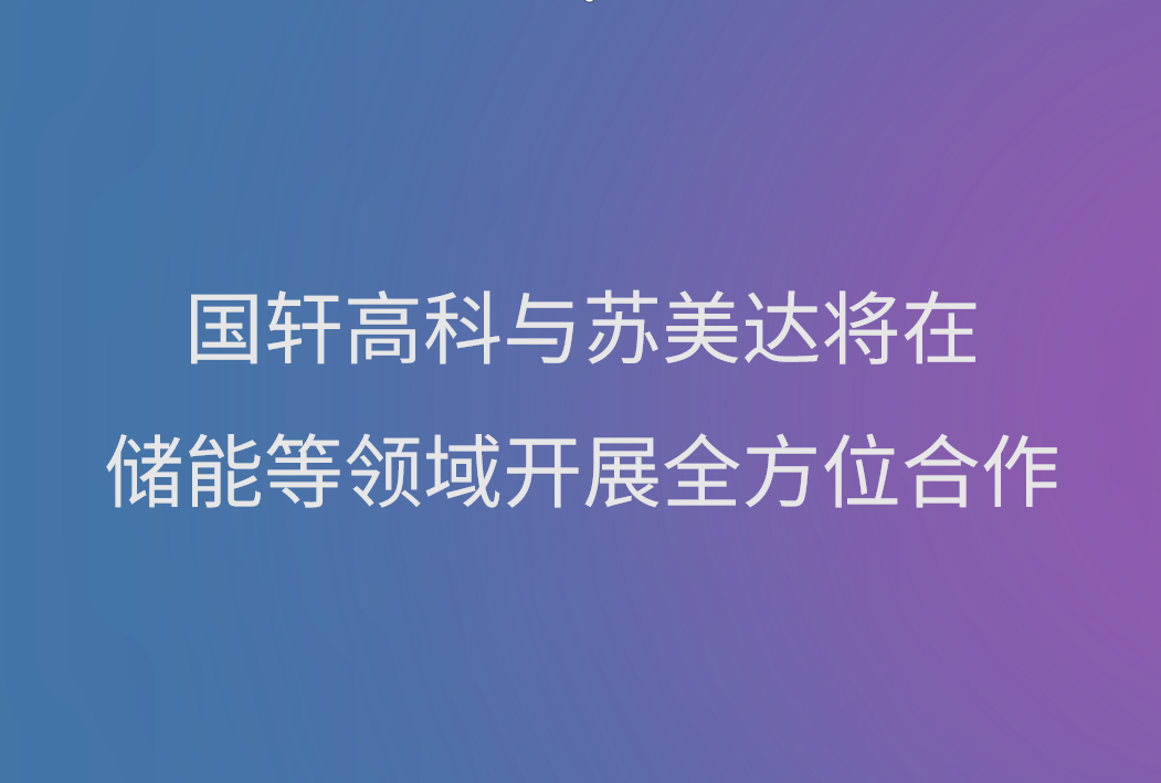 游艇会高科与苏美达将在储能等领域开展全方位合作